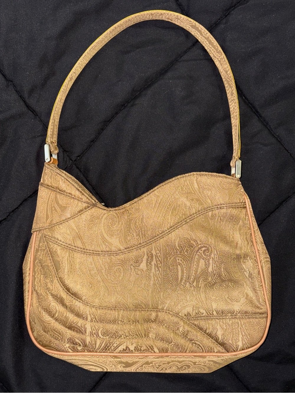 Etro Milano khaki green shoulder bag
